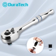 DURATECH 1/4-Inch Drive Ratchet 90-Tooth Quick-release Ratchet Wrench Reversible Chrome Alloy Made F
