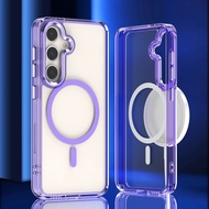 Ốp lưng trong suốt có nam châm cho Samsung Galaxy S24 23 22 FE s22plus s23ultra A54 A34 A14 A25 A24