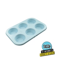 Tasty Muffin Pan 6 Cups 100ml per cup | L29xW20xH3cm | Temperature Resistant up to 230°C | T-678878
