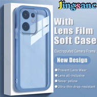 Jingsanc [Có Tấm dán bảo vệ ống kính] vỏ trong suốt cho Oppo RENO 13F/OPPO RENO 13F 5g vỏ Ốp lưng Si