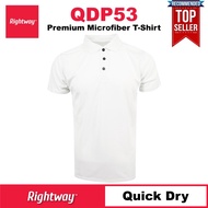 【PREMIUM】 RIGHTWAY Baju Polo Tshirt Jersey Microfiber Berkolar Lelaki Murah QDP53 WHITE