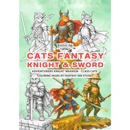 A4 Cat Coloring book Fantasy Adventure World Art Drawing And For Adults And Teenagers A4