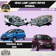 Perodua Alza Head Lamp Lampu Kereta Headlamp Front Lamp 2014 Lampu Depan Besar Original 100% New High Quality