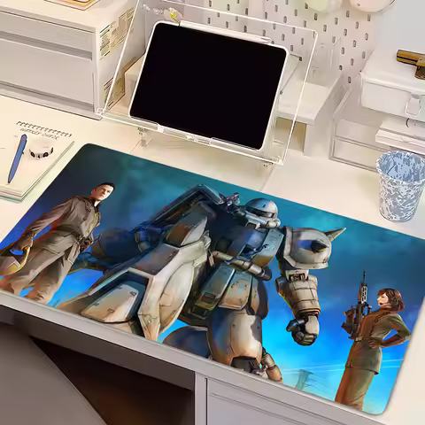 Gaming Mouse Pad Mechanical Warrior G-gundam Z-zaku II Anime Large Computer Mousepad Desk Mat PC Car