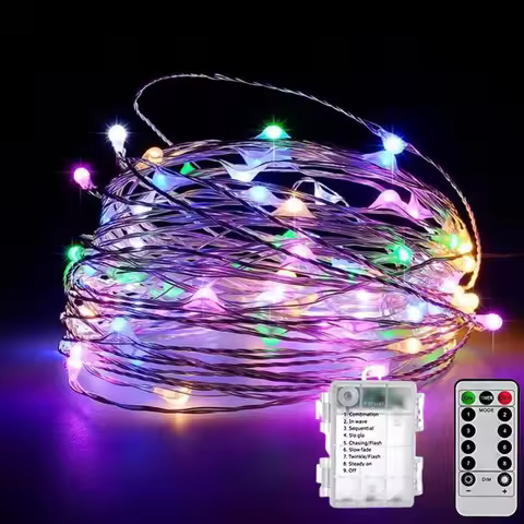 LED Fairy Garland Lights Battery Powered Multicolor Firefly String Lights For Birthday DIY Gift Moth