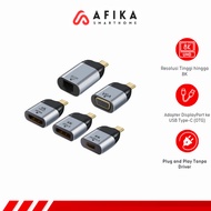 OTG Adapter DP Display Port Female to USB Type C Male 8K 60Hz