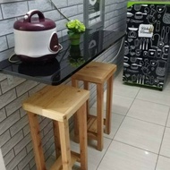 meja lipat dinding custom (100x60)cm (hitam doff)