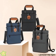 LEMONTRE7QIH Bottle Wine Carrier Bag, Leakproof Top Zip Closure Insulated Wine Carrier Bag, Portable