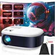 Projector with WiFi and Bluetooth, Mini Movie Projector | Portable, Bluetooth, Bedroom,