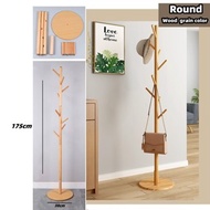 SG Stock Nordic Style Clothes Hangers 100% solid wood Hook Bedroom Coat Stand Rack