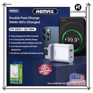 Original Remax UK Version PD 20W Quick Charging QC3.0 Charger Set For iPhone USB + Type C Output Plu