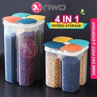 《 𝗘𝗩𝗘𝗥 𝗙𝗥𝗘𝗦𝗛 》 4 in 1 Cereal Dispenser Storage Box Dry Food Container Bekas Bijirin Kacang 谷物收纳盒 NWD