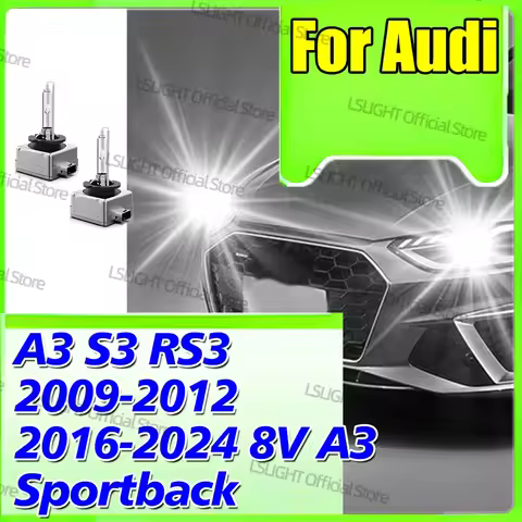 2x HID Xenon Headlight D3S 6000K 8000K 10000K For Audi A3 S3 RS3 2009-2012 2016-2024 8V 8L A3 Sportb