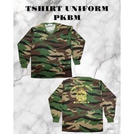 BAJU TSHIRT UNIFORM PKBM CORAK LORENG TENTERA BAJU UNIFORM SEKOLAH LENGAN PANJANG BAJU PKBM KAIN COT