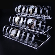 24-Slot Clear Acrylic Watch Display Stand - 3-Tier Transparent Organizer for Watch Collection & Reta