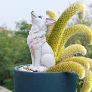 🔥Taiwan Hot Sale/Free Shipping🔥Simulation Fox Ornaments Nine-Tailed Fox Succulent Bonsai Ornaments M