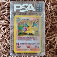 Slab frame painting Charizard Dots 4/102 produced 1999 Holo d7 NF4 47 psa