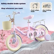 BabyDairy Frozen Elsa Kids Bicycle 12/14/16/18 Inch – Disney Princess Bike with Detachable Training 