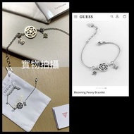 (100%New&Real) Guess Blooming Peony Crystals Bracelet , Guess 牡丹設計圖案配水晶閃石手鏈 / 手鍊