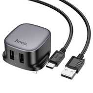 [CHARGER] hoco dual port fast charger 2.1 usb-a x2 set type-c