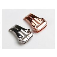 suitable for OMEGA Buckle Diefei Seamaster Speedmaster Double Press Butterfly Genuine Leather Strap