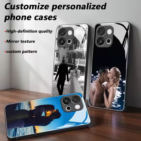 Custom Photo Mirror Glass Phone Case for OnePlus 15/13/12/11/10/9/8/7/Pro/R/T
