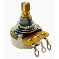 ALLPARTS EP0085-000 250K SPLIT SHAFT AUDIO POTENTIOMETER CHROME