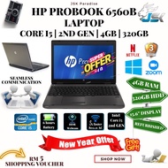 HP Laptop ProBook 6560B Intel Core i5 2nd Gen (2.50 GHz) 4 GB Memory 320 GB HDD Intel HD [Refurbished]