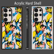MARVEL Wolverine Pattern Case For Galaxy S23 S24 S25 S23ULTRA S24ULTRA S25ULTRA Cover S24Plus S25Plu