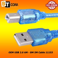 OEM USB 2.0 AM - BM 5M Cable 11153