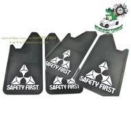 แผ่นยางบังโคลน  บังโคลน  ยางบังโคลน  กระบะ ลาย Safety first 1 ชุด 4 ชิ้น ใส่ได้ทั้งด้านหน้าและหลัง S