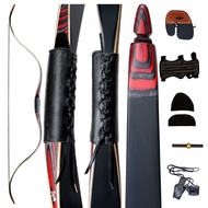 PMZ Recurve Bow Set, Professional Archery Hunting Bow, 58'' Longbow Traditional Bow Kit More Ideal f