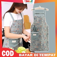 MALL Beautiful Korean Style Floral Cooking Apron – Kitchen Apron Oil-ResistantWanita CLM06