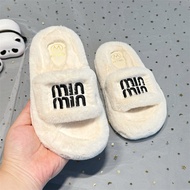 kids slippers bedroom slippers Children Autumn Winter Furry Slippers Influencer Casual Simple Home O