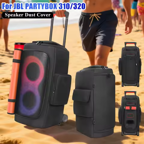 Portable Speaker Dust Case for JBL PARTYBOX 310/320 Double-Sided Speaker Storage Bag Travel Carry Ca