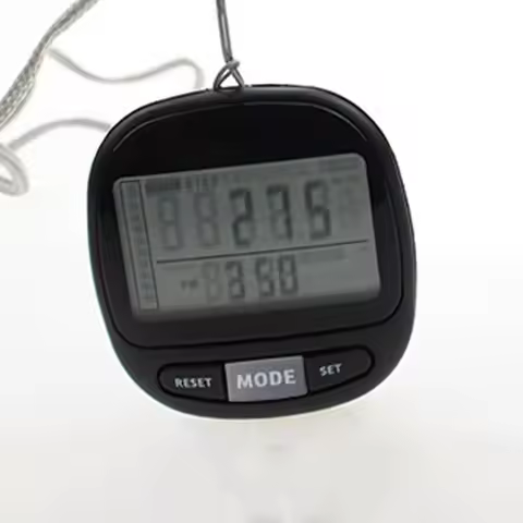 1Set Step Counter 3D Pedometer Clip on Accurate Fitness Tracker Reset Function Lightweight Portable 