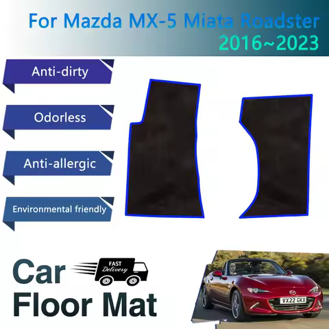 Luxury Car Floor Mats For Mazda MX-5 Miata MX5 MX 5 Mazda Roadster ND 2016~2023 Flannel Rug Floor Ca