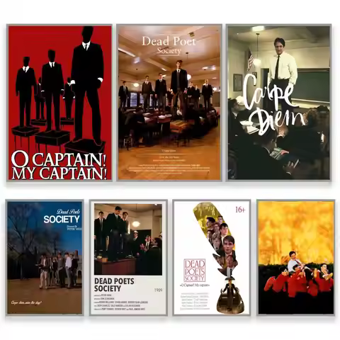 Dead Poets Society Inspirational Movie Poster Perfect Sticker Self Adhesive Art Designed for Home Di