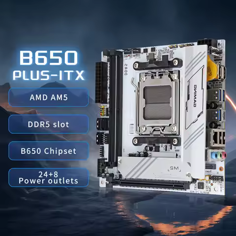 HISWISER AM5 ITX Motherboard B650 PLUS DIY Support AMD Ryzen 7000/8000 series processors DDR5 MAX 96