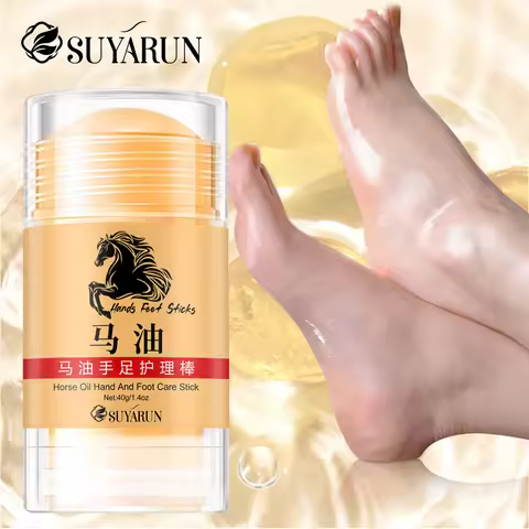 SUYARUN Premium Horse Oil Hand Foot Care Stick-Intense Moisturizing&Repairing Balm for Dry Cracked S