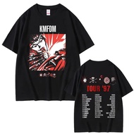 Jelajah Simbol Kmfdm Band Rock 97 Cetakan Grafik T Kemeja Lelaki Wanita Vintage Gothic Punk Streetwe