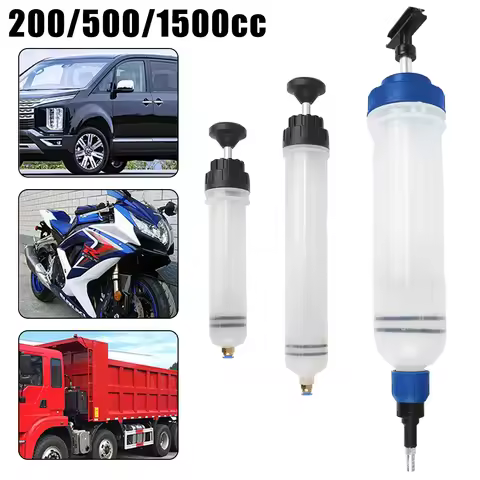 Car Oil Fluid Extractor Tools Brake Liquid Manual Suction Vacuum 200cc 500cc 1500cc Injecting Pump F