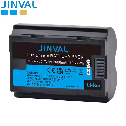 JINVAL 2600mAh NP-W235 Camera Battery W235 Replacement Batteries + PD20W Fast Dual Charger For Fujif