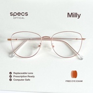 SPECS OPTICAL | MILLY ~ A cat’s eye metal frame