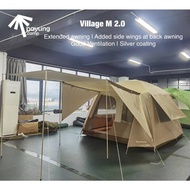 PAYUNG.CAMP 4 person Family Village M 2.0 Camping Cabin Tent Waterproof 2 Doors 4 Windows Good Ventilation UV Proof