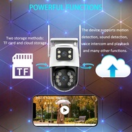 1pc 4MP HD AI Smart Outdoor WIFI Security Camera - Dual Lens, Real-Time Monitoring + 24/7 Recording 