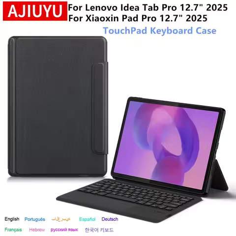 AJIUYU Keyboard Case For Lenovo Idea Tab Pro 12.7 inch 2025 Tablet Funda for Xiaoxin Pad Pro 2025 TB