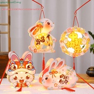 SPICEHIVE​ Handheld Rabbit Lantern, Chinese Handmade Mid-Autumn Festival Lantern DIY, Vintage DIY Ma