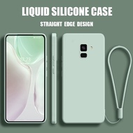 Ốp Lưng Samsung A8 Plus 2018 Ốp Lưng Hình vuông chất lỏng mềm silicone nguyên bản hình vuông Bảo vệ