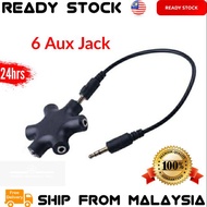 Aux Splitter Star 3.5mm Jack 6 Multi Port Aux Headphone Splitter Audio Cable Adapter Converter